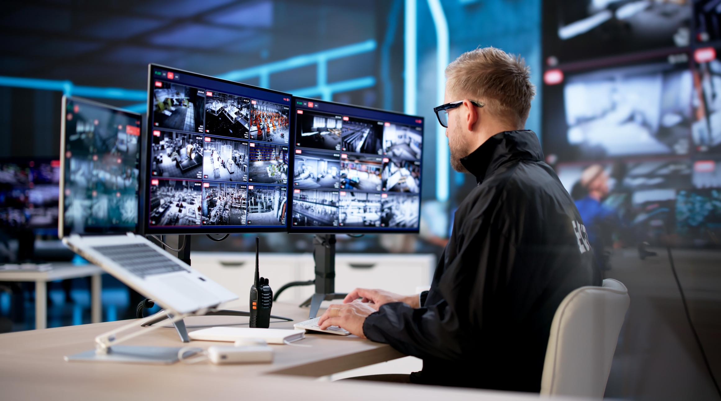 Security surveillance monitoring room